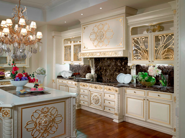 Кухни в стиле барокко: аристократичная мебель для дома мечты